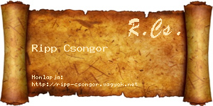 Ripp Csongor névjegykártya
