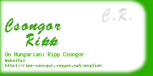 csongor ripp business card